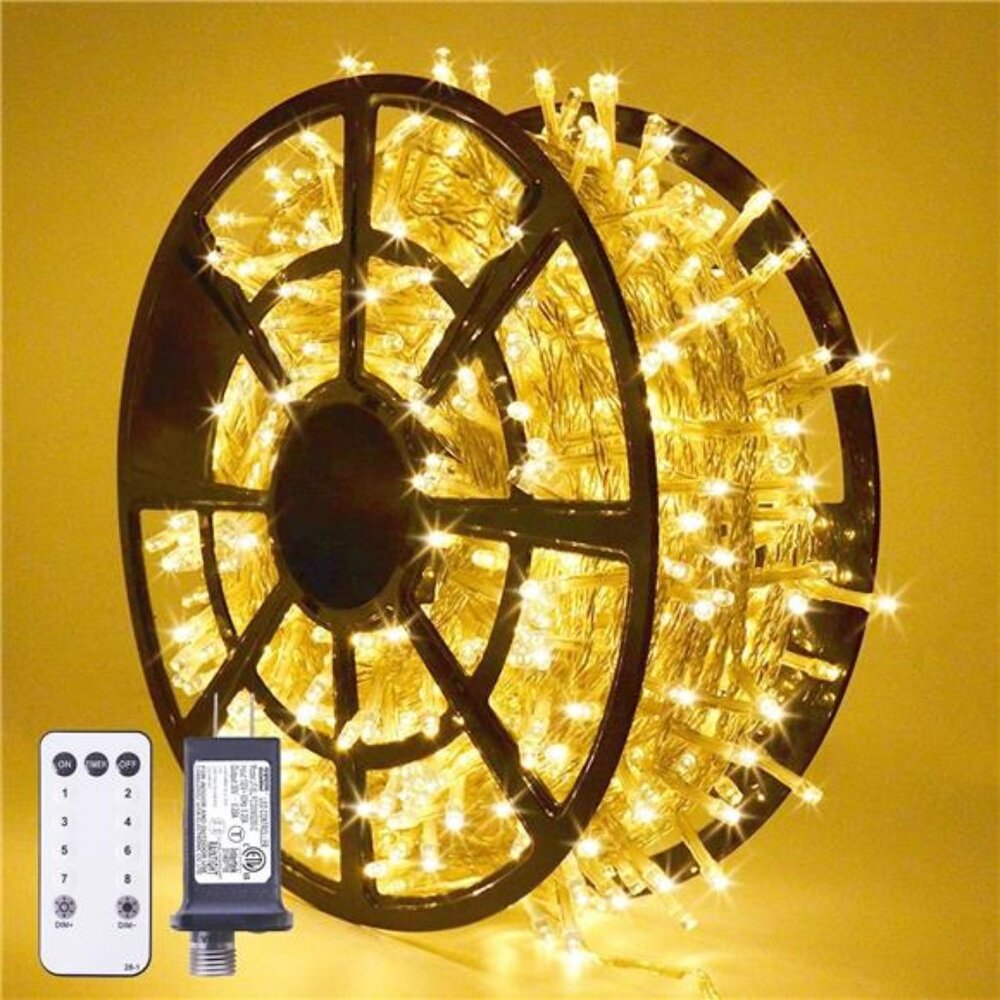 168FT 600 LED Christmas Lights Outdoor Waterproof 8 Modes Indoor Christmas